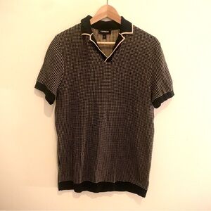 Express Knit Sweater Polo Checkered